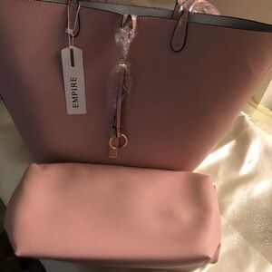 Vegan leather tote Reversible 2 bags totes, clutch and crossbody straps